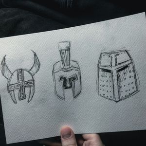 #megandreamtattoo #meganmassacre I'd love to get these helmets. This is just a sketch.