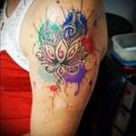 #rafa-Tattoo #lotusflower #colorsplash