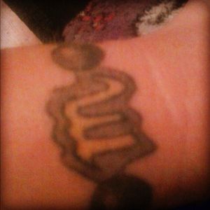 This is located on my left wrist. My daughter was born on Halloween and this is her zodiac sun sign, Scorpio