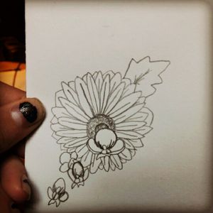Mini sunflower and orchid