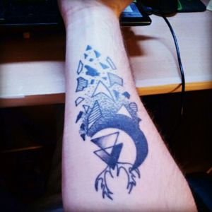 Tattoo by Vega de Venus #tattoobelgium #crescentmoon #deerhorn #Arlon