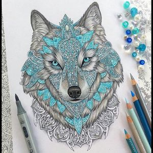This is totally the kind of tattoo I want on my thigh! #wolf #megandreamtattoo