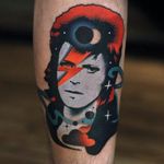 A David Cote tattoo of David Bowie. #megandreamtattoo