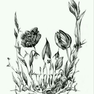 This w/different flowers & in watercolors#meganamassacre #megandreamtattoo