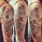 #roses #flowers #daisy #flowertattoo #girly #softshade #dainty #detail #blackandgrey #hummingbird #halfsleeve #tat #tatt #tattoo #tattooartist #nopain #nogain #uk #kent #england #hernebay #instattoo