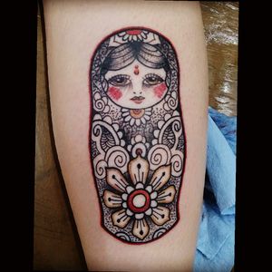 My newest one. Grandma, mom, sister and all wonderful women in my family come with me #matrioska #lovely #mexicantattooartist