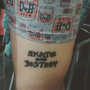 Self tattoo :) #skateanddestroy #megandreamtattoo
