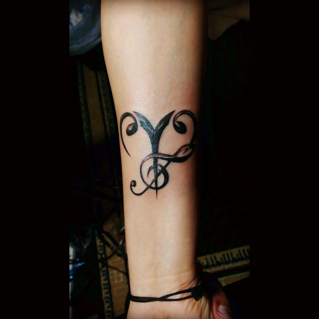 Tattoo uploaded by kritytaparia • Aries who loves music #tattoo • Tattoodo