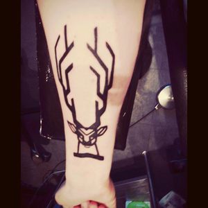 #geometric #deer #stag #metalurgey #dundee #scotland  #forearm #black