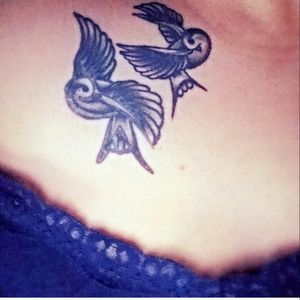 Me and the best friend both have this tattoo #swallows #chesttattoo #matchingtattoo