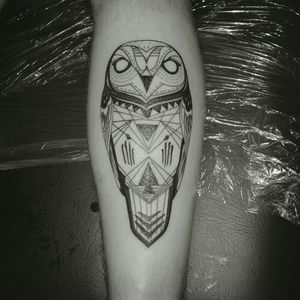 First tattoo #owl #black&white