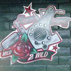 THIS IS THE TATTOO SHOP I WORK AT IN LAS VEGAS NEVADA! GO FOLLOW US ON INSTAGRAM AT @mild2wild_tattoo_.