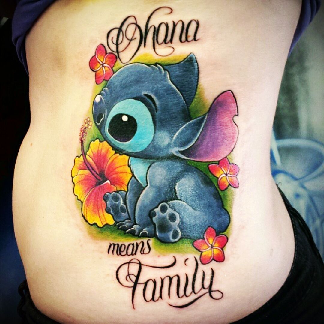 Disney Lilo and Stitch Ohana Means Family Floral