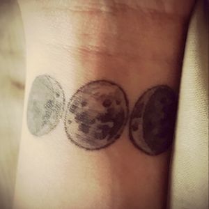 Triple moon goddess tattoo. My first tattoo 😍
