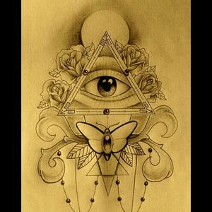 #allseeingeye #eye #triangle #butterfly #sun #ornament #illuminati #roses #tattoodesign #drawing #sketch