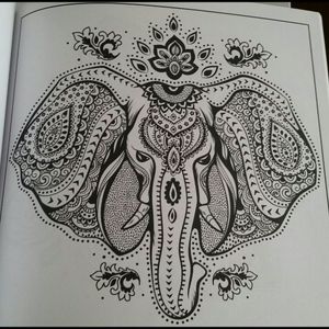 I'm thinking is like this as a front thigh piece. #thightattoos #elephant