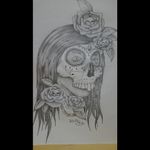 #dayofthedead #skull #roses #drawing
