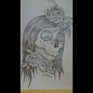 #dayofthedead #skull #roses #drawing