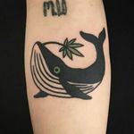 #JiranTattoo #weed #whale #green #fish #neotraditional