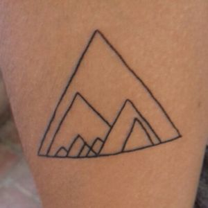 One of my first tattoos 🗻 #hills #geometric #triangle