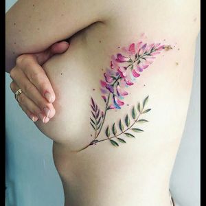 #flowers #watercolor #colors #boobstattoo #boobs #female