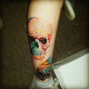 Start of my skull leg sleeve