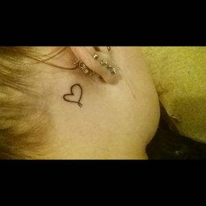 This my heart tattoo I got on a whim. I just thought an imperfect heart was cute.