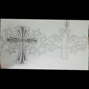 #biblical #cross #candle #drawing