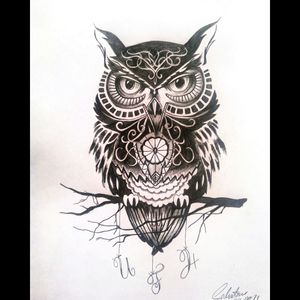 Owl#owl #tree #animal #wildlife #design #tattoodesign #hiptattoos #drawing #forest #legtattoo #ink #Vorlage #eule #tier #creativetattoos