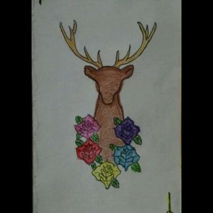 I draw this a few years ago and I want to get it tattooed #stag #nexttattoo #megandreamtattoo