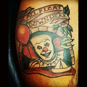 Tattoo for a loved friend #Pennywise #it #inkedtouchslp #tattoo #neotraditional
