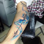 By #AdrianBascur #arrow #watercolor #abstract #watercolortattoo
