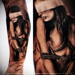 Bonded Girl #bondage #blackandgrey #rainerlillo #estonia #backbonetattoo #bdsm #eesti #nude #bondedgirl #realistic