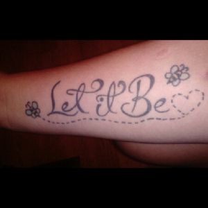 #letitbe #sober2&1/2years #bumblebees #forearm #tattoo