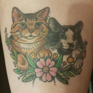 My two cats, Navi (left) and Charlie (right). Done at TCB tattoo in Toronto