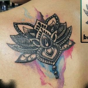 #lotustattoo  #geometricwatercolor  #watercolor #tattoo #cover #coverup
