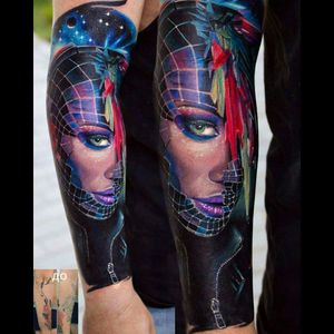 #tattoo #dreamtattoo #color #colorfull #colorfull #fullcolor  #portrait #colorportrait #nicework #fineline #black #inked #tattooartist #tattooart #ink #art #halfsleeve