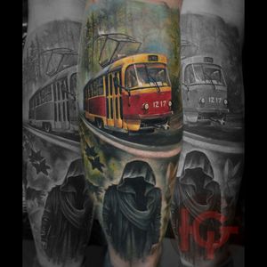 #story #scenery #tattoo #colorful #rail #dreamtattoo #ink