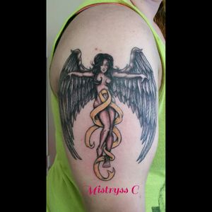 Angel with Uteran Cancer Ribbon