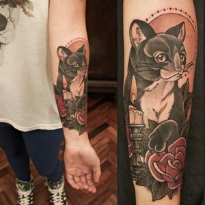 #megandreamtattoo I Love my cat so I want to have her portrait on my skin by your art 💜  @megan_massacre