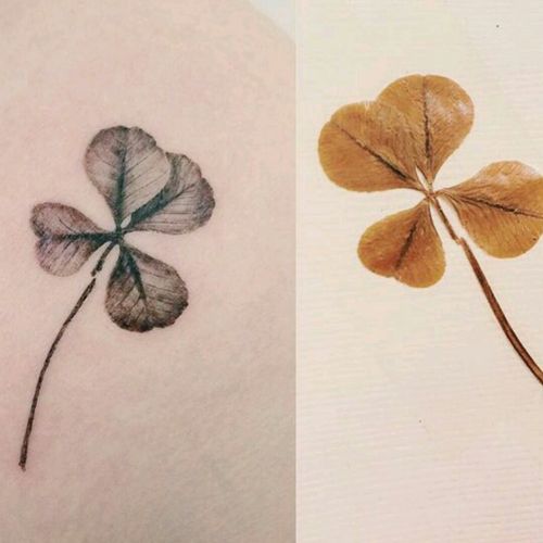 found on #Pinterest I would like to have a #shamrocktattoo #clovertattoo in this #style with a bit more #color and just #threeleafs stands for so many good things happen around #megandreamtattoo