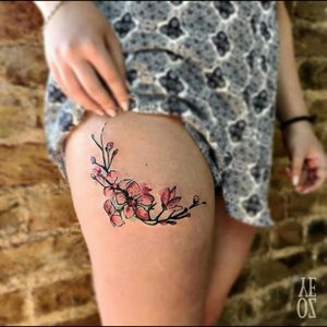 #megandreamtattoo ❤ In Japanese culture the cherry blossom represents the fragility and the beauty of life. It's a reminder that life is almost overwhelmingly beautiful but that it is also tragically short.
