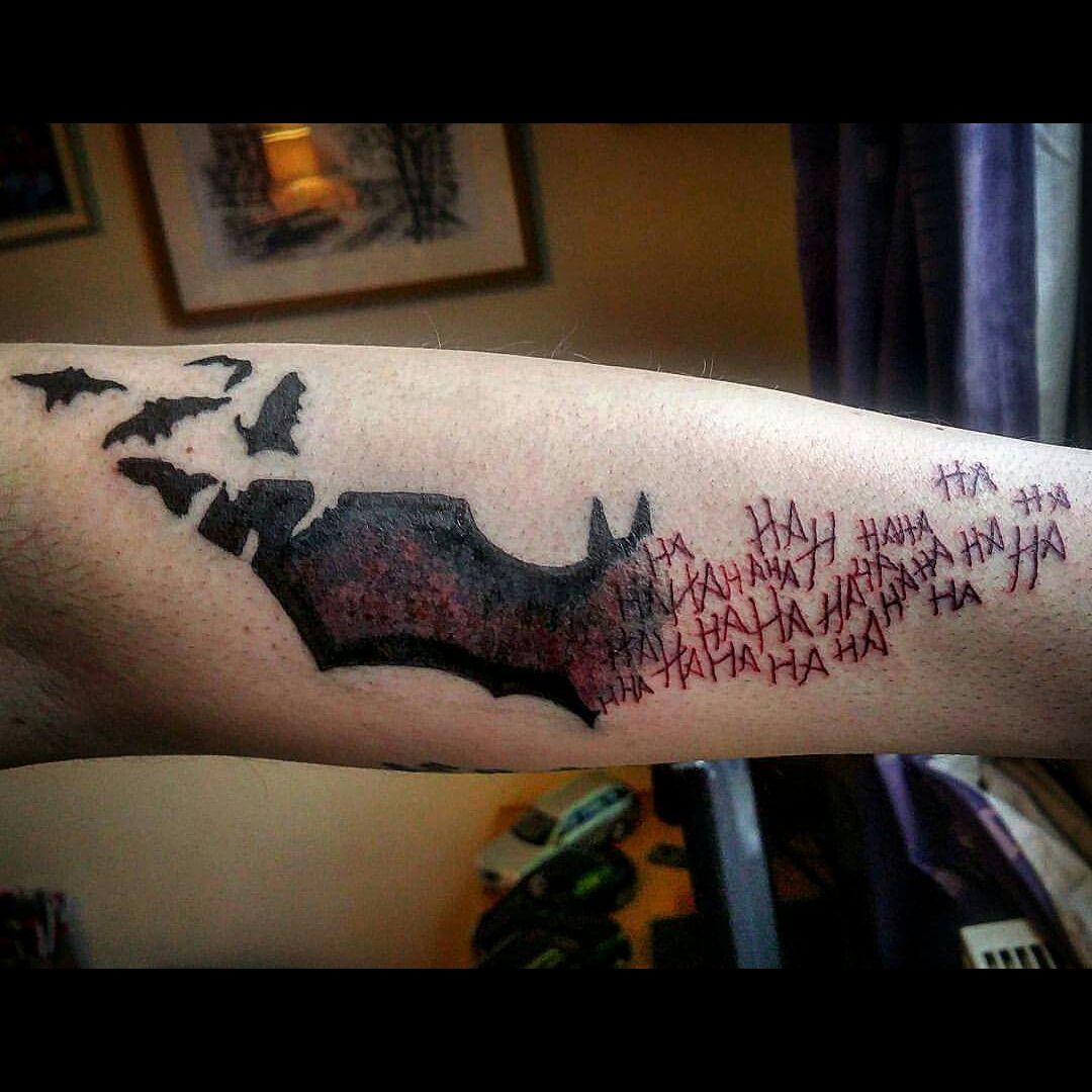 Tattoo uploaded by Matthew • My Batman/joker tattoo soon to be ...