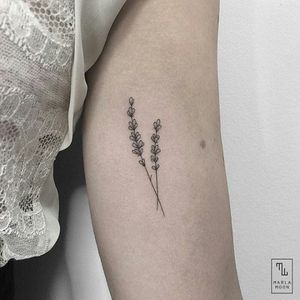 By #marlamoon #lavender  #tinytattoo  #linework  #botanical #nature