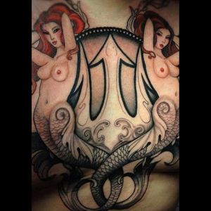 I really like the trident on this one. The mermaids are really nice as well. #megandreamtattoo