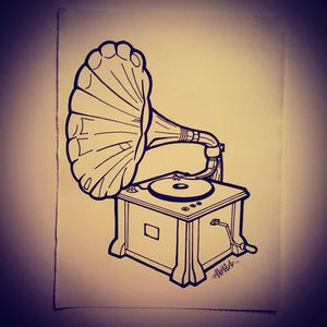 #gramophone #drawing #illustration