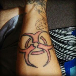 Biohazard tattoo (In Home Tattoo)
