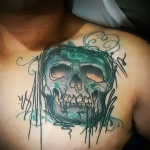 Tattoo by Nancy Abraham Sketch skull#skulltattoo #sketch #mexicantattoo