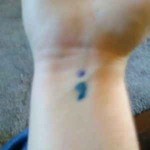 I got this for the semicolon project, a suicide awareness campaign.