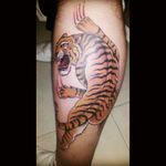Mi primer tatuaje (en referencia a mi equipo de fútbol Tigre)